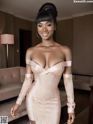 A woman in a blue lingerie posing for a picture.